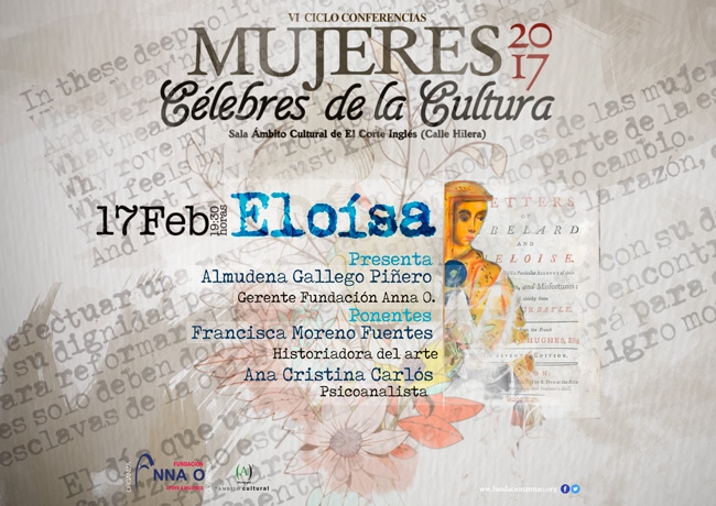 Una conferencia sobre Eloísa abre el VI ciclo Mujeres Célebres de la Cultura el 17 de febrero