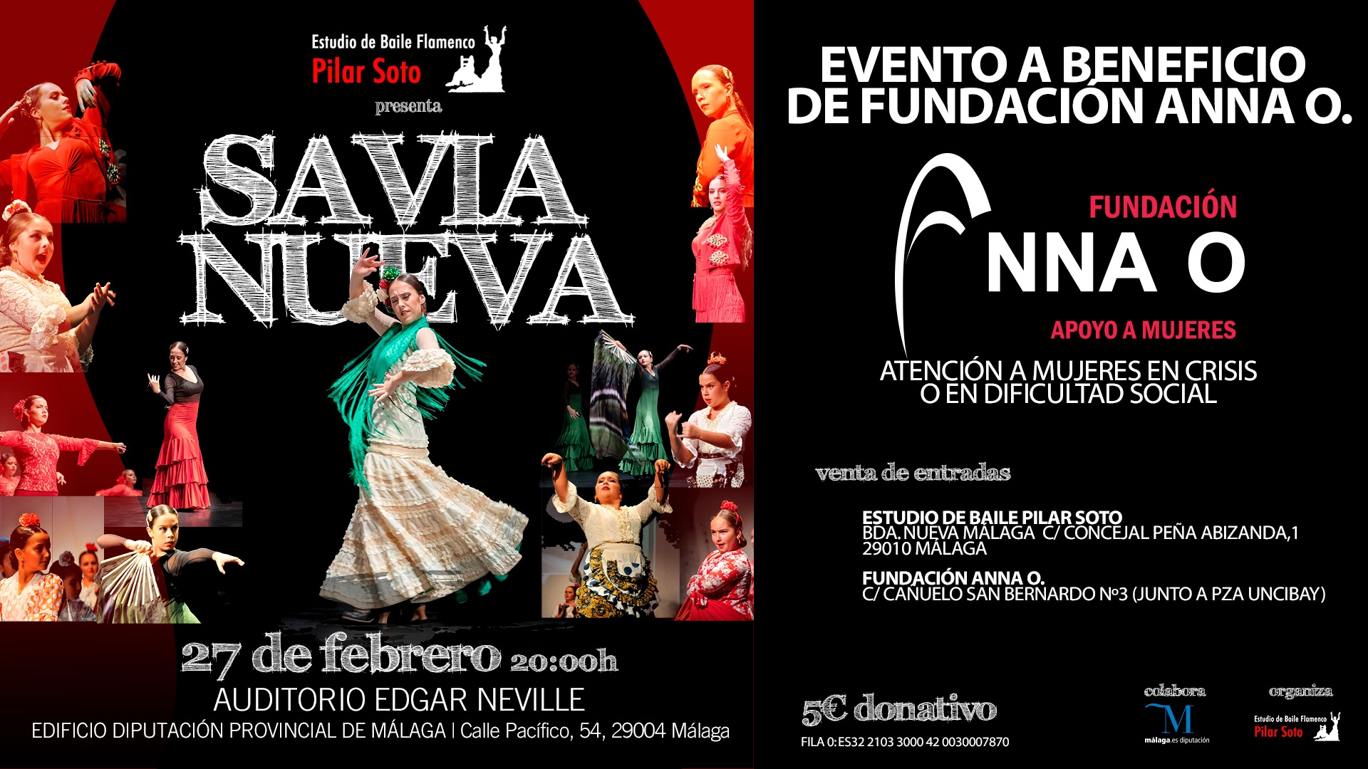 Savia Nueva un espectáculo flamenco a beneficio de Fundación Anna O.