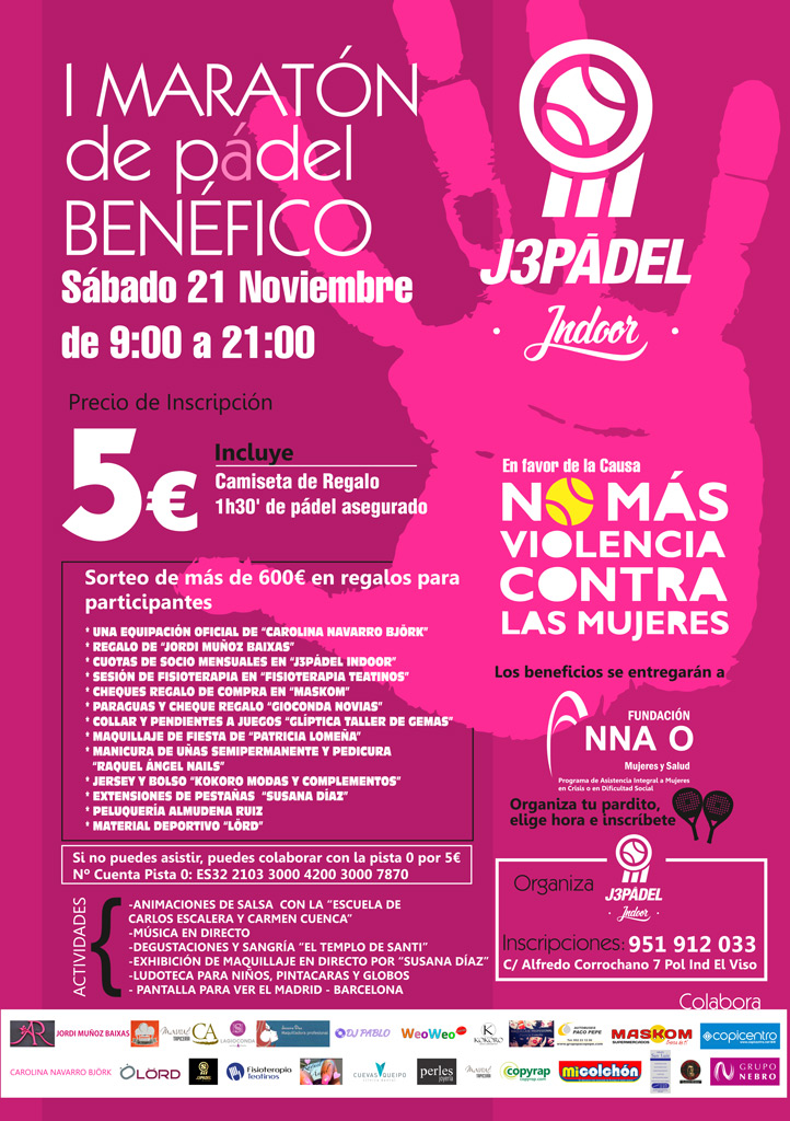 Cartel Maratón Solidario Contra la Violencia de Género