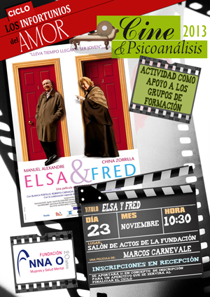 Cartel Cine y Psicoanálisis 2013 Elsa y Fred